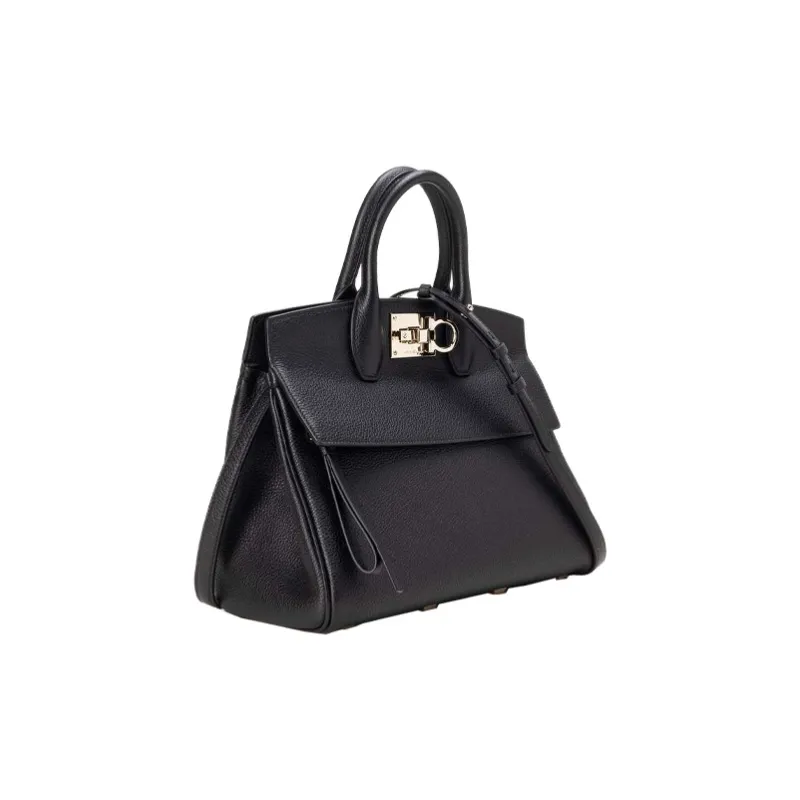 FERRAGAMO Calfskin Handbag, Crossbody Bag Regular Women's Black-2