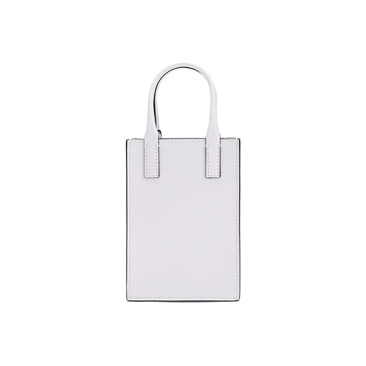 Valentino Leather Cell Phone Pouch Portable Crossbody Bag Shoulder Bag Women's White-3