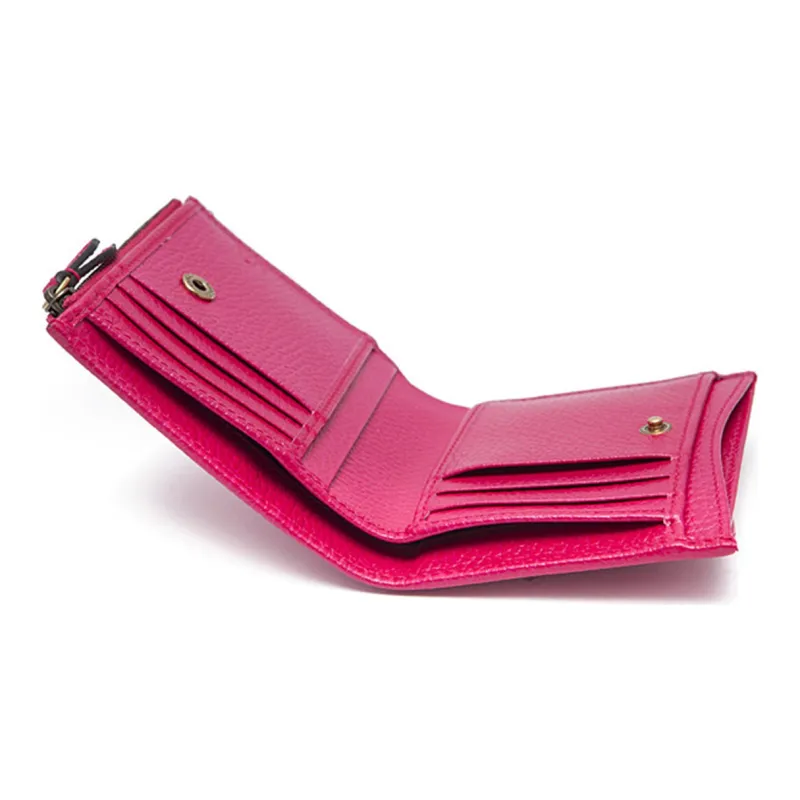 GUCCI Leather Wallet Regular Women's Rose Red-3
