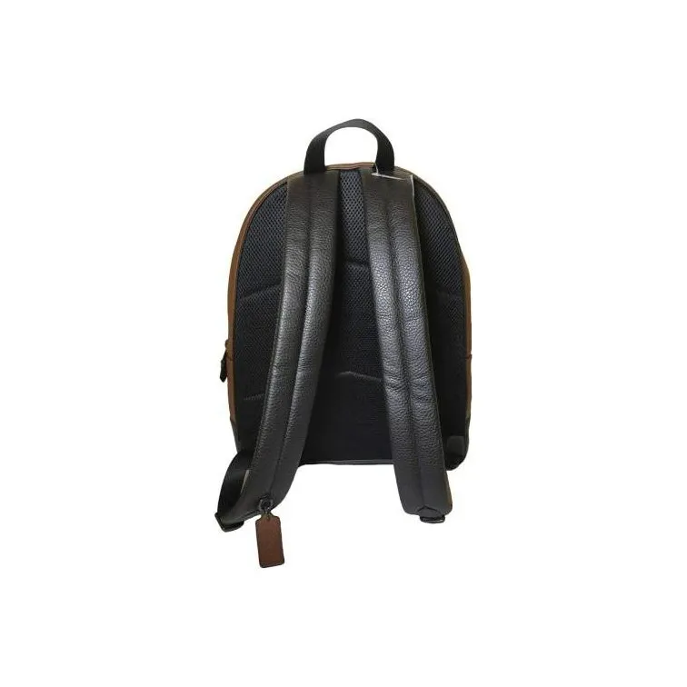 COACH West Leather Backpack Large Size Men's Brown Black-2