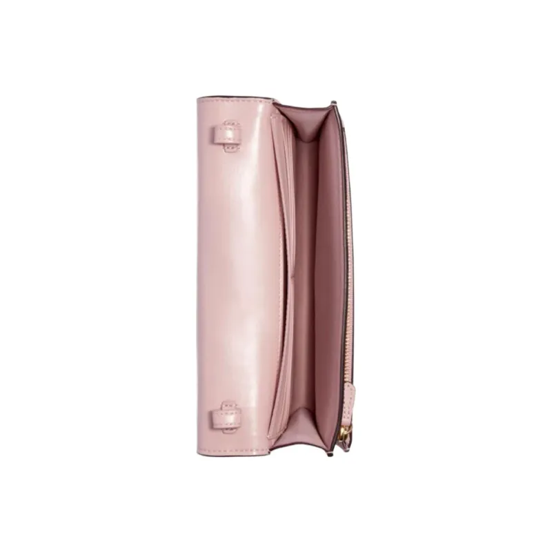 COACH Disney Collaboration Foldover Pebbled Leather Shoulder Bag Crossbody Bag Small Size Women's Cherry Blossom Pink-4