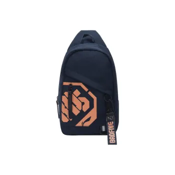 LiNing Sports Life Collection Fabric Shoulder Bag Crossbody Bag Sling Bags Unisex Navy Blue/Orange