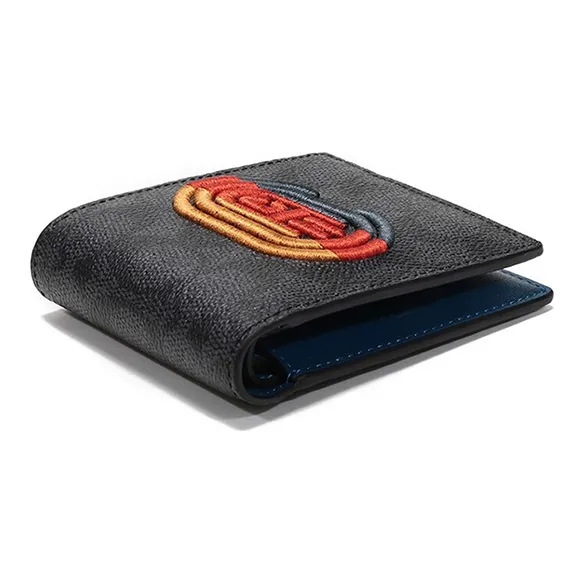 COACH 3 IN 1 Wallet Canvas With Leather Wallet Men's Charcoal Black-6