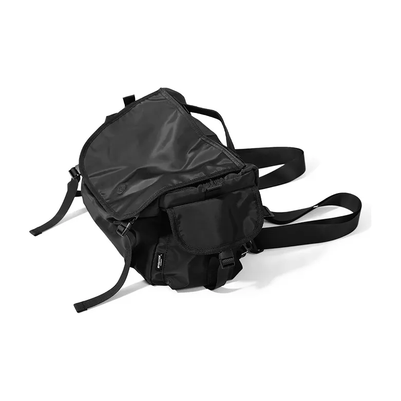 MYEDITION Nylon Messenger Bag Travel Bag Unisex Black-34