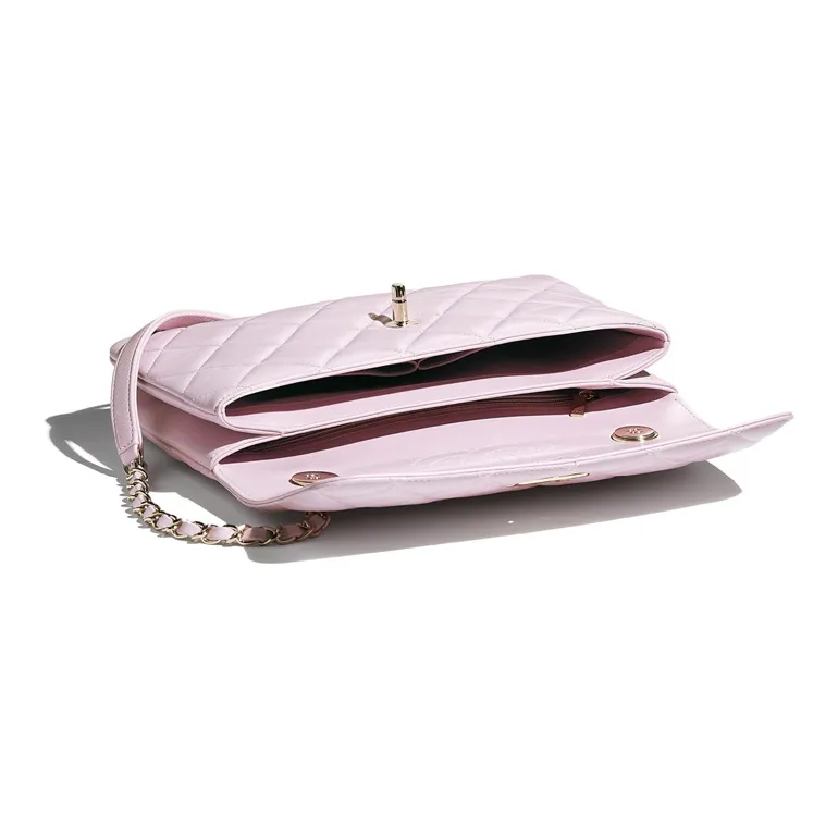 CHANEL Trendy Cc Sheepskin Flap Bag, Crossbody Bag, Shoulder Bag Women's Pink-2