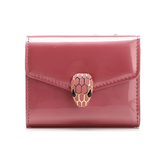 BVLGARI Cow Leather Wallet Women's Pink-0