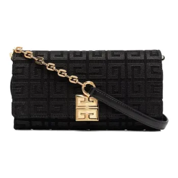 GIVENCHY Cow Leather Chain Wallet Crossbody Bag Shoulder Bag Women's Black