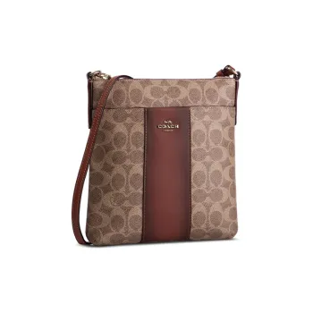 COACH Kitt Coated Canvas Single Crossbody Messenger Bag Shoulder Bag Women's Brown