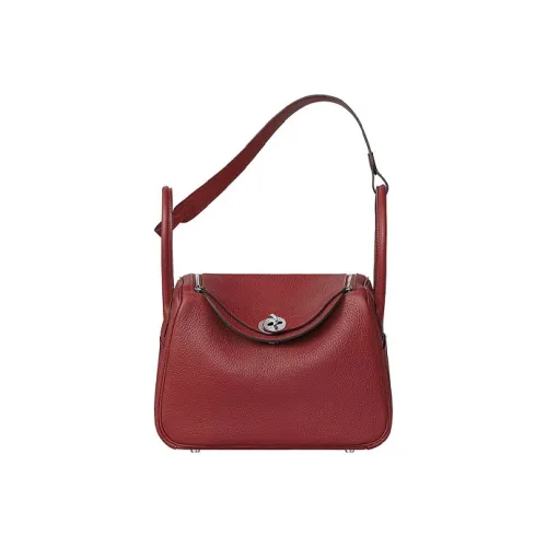 HERMES Lindy Clemence Cow Leather Handbag, Shoulder Bag Women's