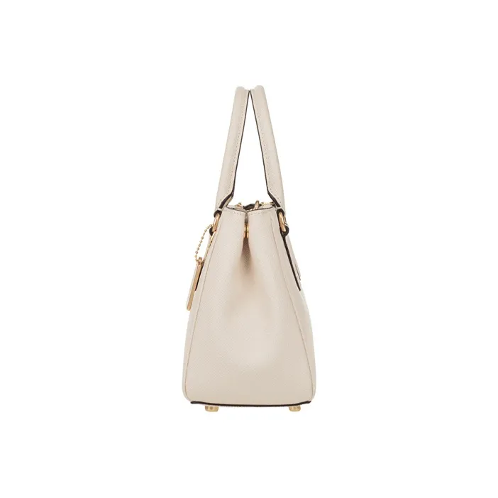 COACH Surrey Cow Leather Portable Crossbody Bag One Shoulder Crossbody Killer Handbag Small Size Women's White-2