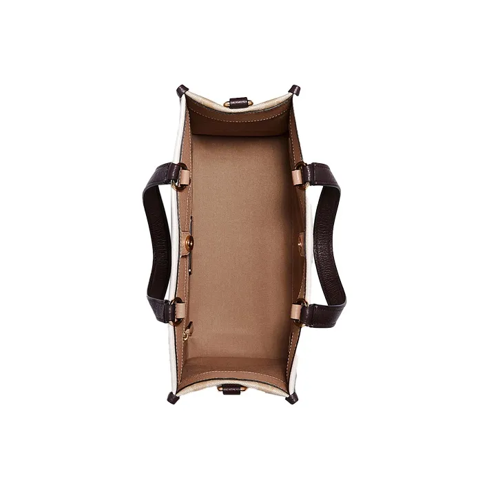 COACH Leather Tote Bag Shopping Bag Shoulder Bag Crossbody Bag Handbags Large Size Women's White & Light Khaki-4