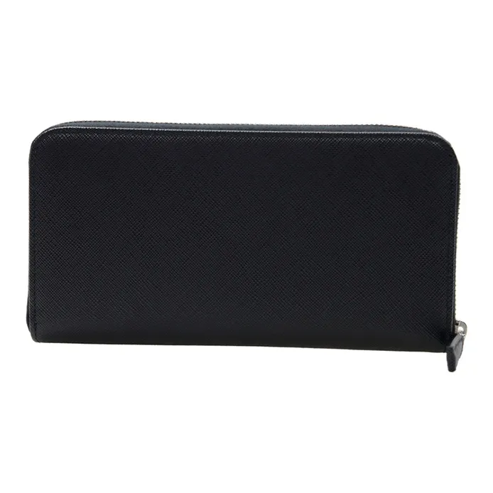 PRADA Saffiano Cow Leather Wallet Men's Black-2