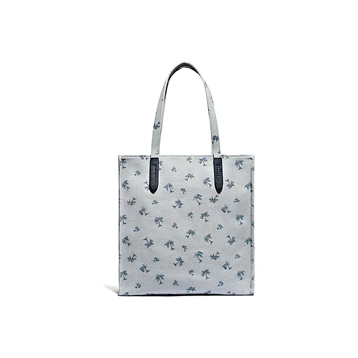 COACH Recycled Tote Leather Tote Bag Shopping Bag Handbag Crossbody Bag Shoulder Bag Women's Light Gray-2