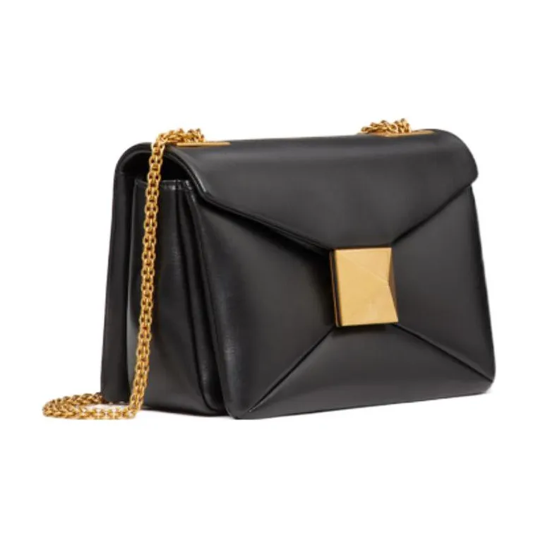 Valentino GARAVANIOne Stud Sheepskin Handbag, Shoulder Bag Women's Midnight Black-1