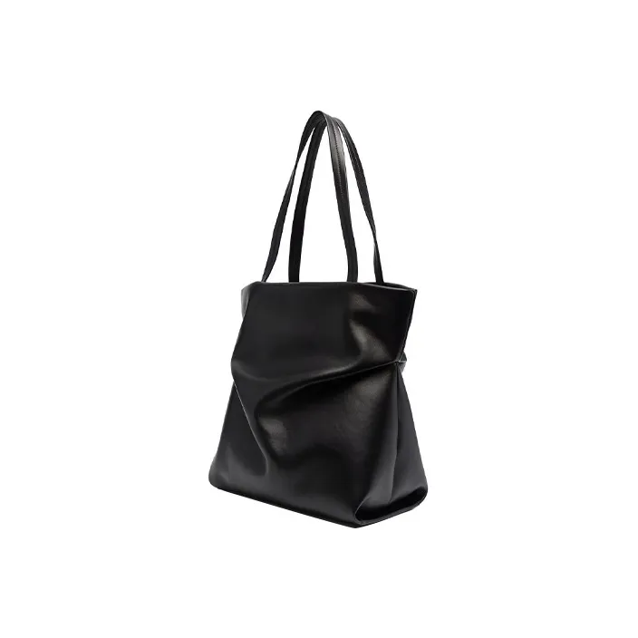 Chloe Chloé Bags Cow Leather Tote Bag Shopping Bag Handbag Shoulder Bag Women's Black-2