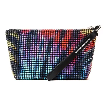 Alexander Wang Cow Leather Makeup Bags Clutches Women's Multicolor