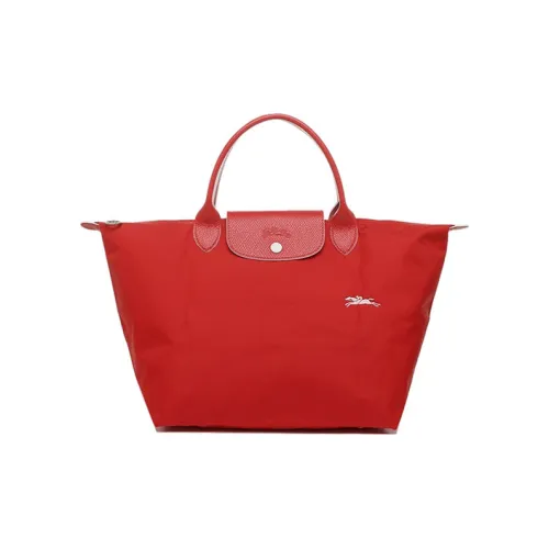 LONGCHAMP Cow Leather Handbag Medium Size Women's Vermilion