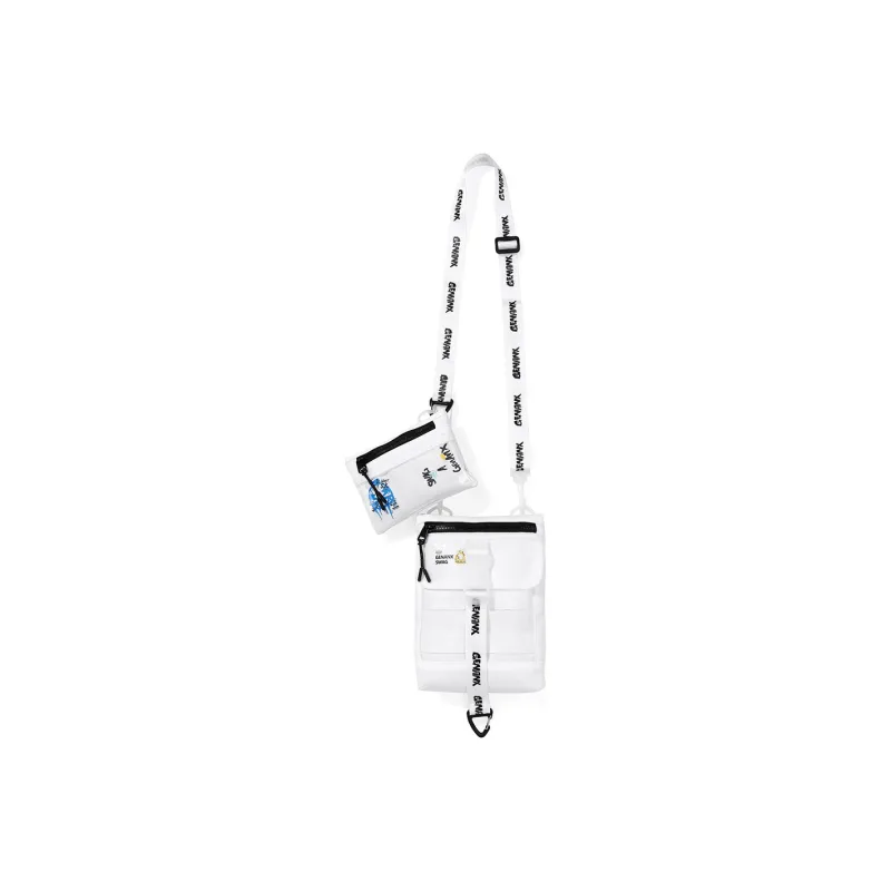 GENANX Polyamide Combo Bag, Shoulder Bag Regular Unisex Black/White-6