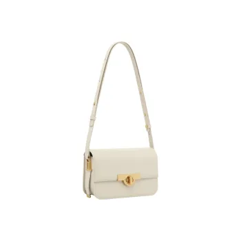 Miss Kung Cow Leather Small Square Bag Stick Bag Tofu Bag Shoulder Bag Women's White