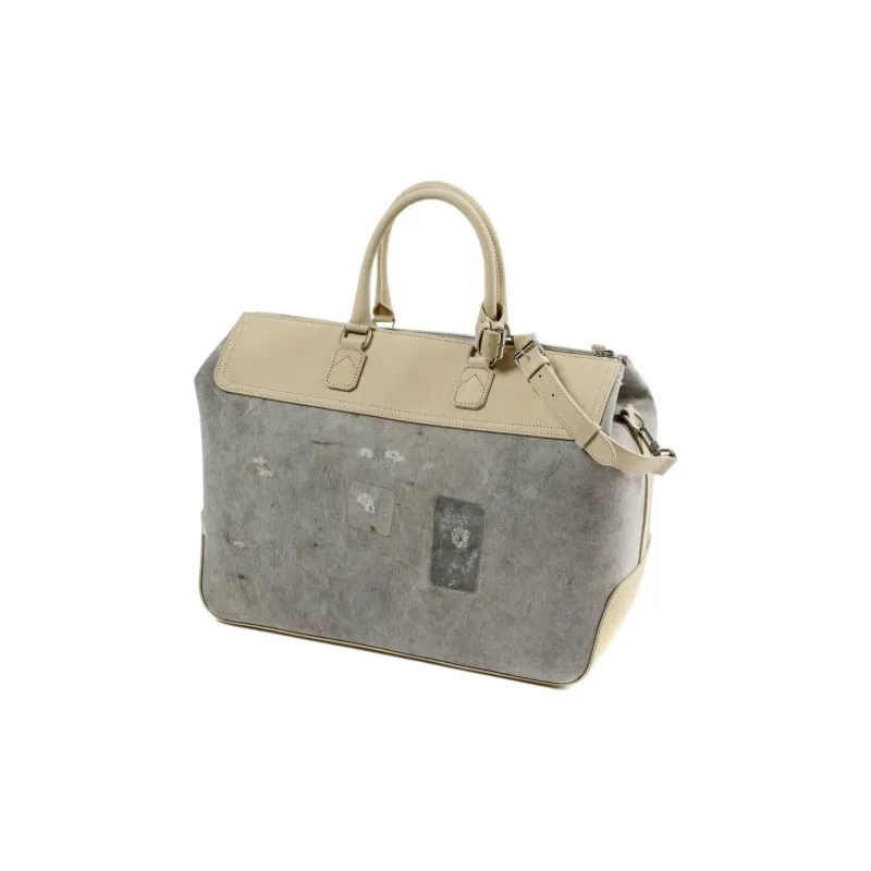 READYMADE Cotton With Leather One Shoulder Handbag Unisex White-2