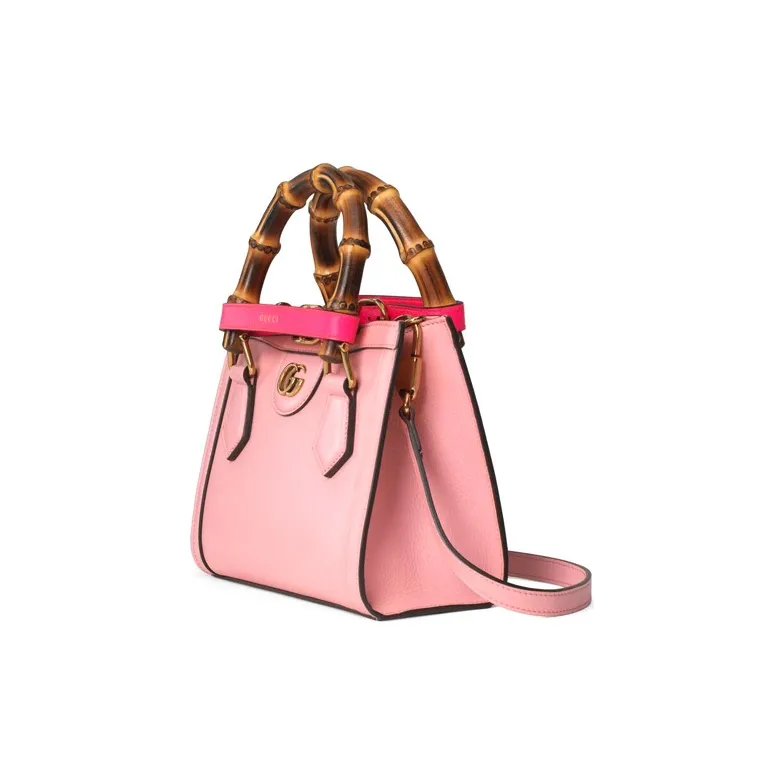 GUCCI Diana Leather Tote Bag Shopping Bag Shoulder Bag Crossbody Bag Handbag Mini Women's Candy Color/Pink-1
