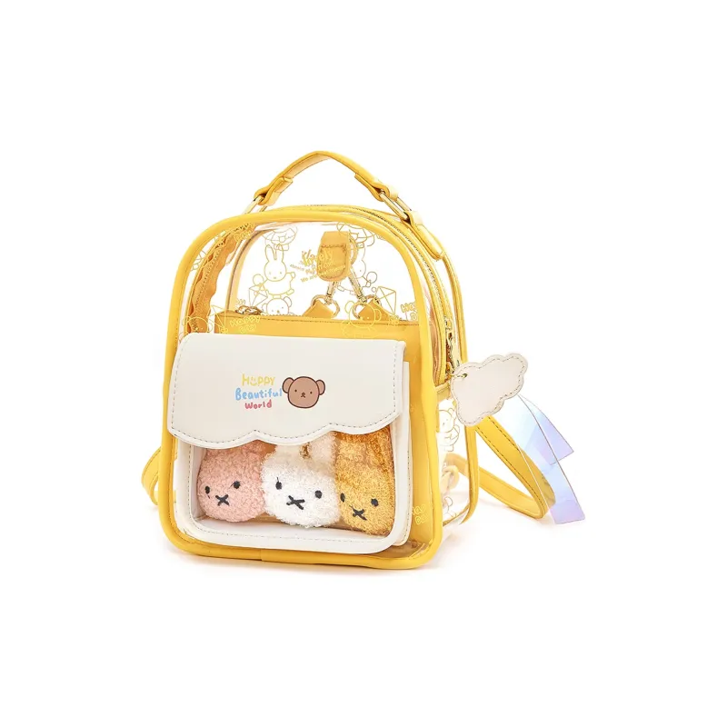 Miffy PVC Jelly Bag Backpack Regular Women's Pink/Red/Yellow-6