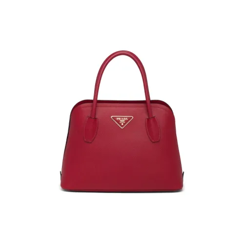 PRADA Saffiano Leather Handbag Women's Red