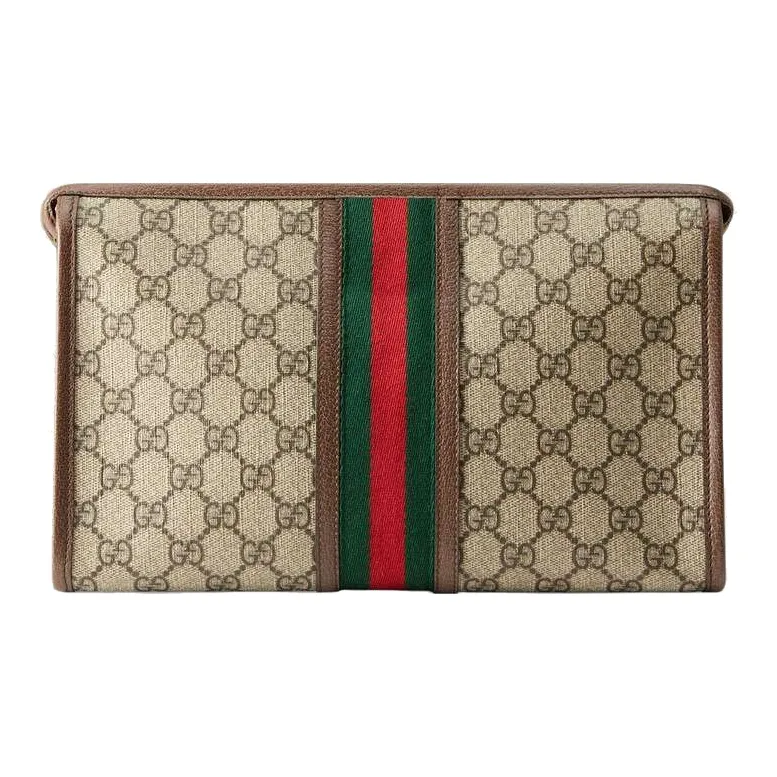 GUCCI Ophidia Zipped Pouch Beige/Ebony-1