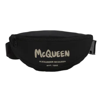 Alexander McQueen Polyester Crossbody Bag, Fanny Pack Men's Black