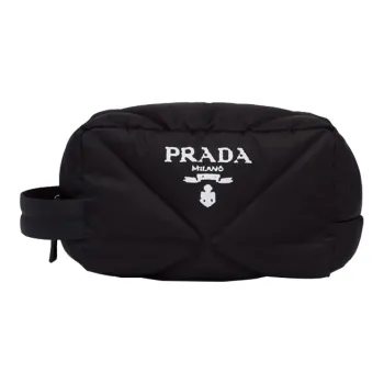 PRADA Recycled Polyamide Makeup Bag Unisex Black