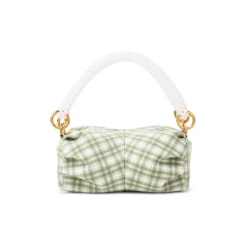 CHARLES&KEITH Fabric One Shoulder Handbags Small Size Women's Green Green/Pink White Chalk/Black Black