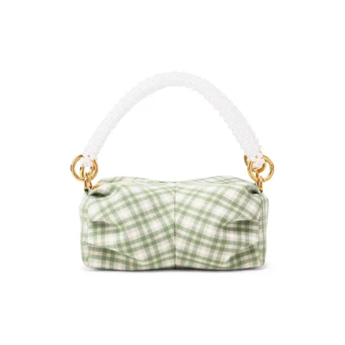 CHARLES&KEITH Fabric One Shoulder Handbags Small Size Women's Green Green/Pink White Chalk/Black Black