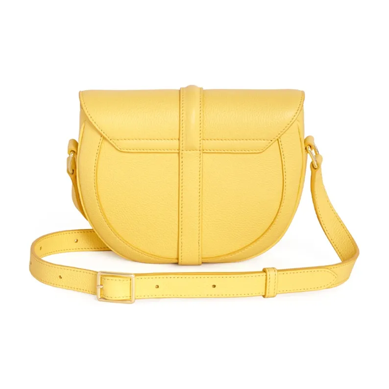 CELINE 16Besace Grain Cow Leather Handbag Shoulder Bags Women's Lemon-2