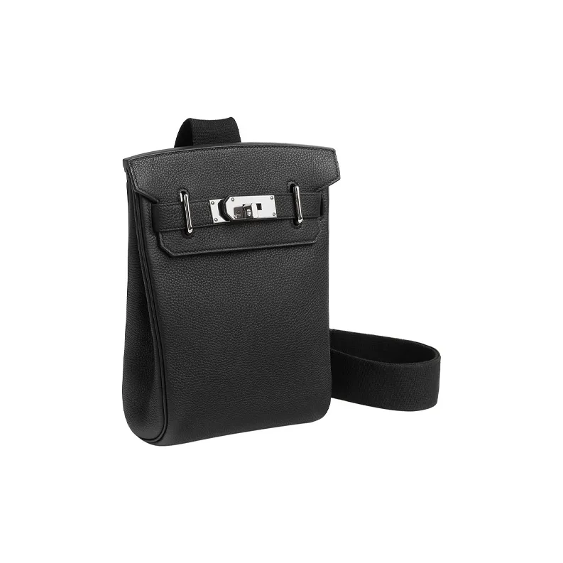 HERMES Hac A Dos Togo Calfskin Shoulder Bag Crossbody Bag Small Size Unisex Noir Black-1
