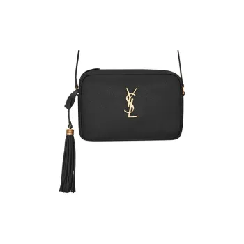 SAINT LAURENT LOU Sheepskin Camera Bag Shoulder Bag Crossbody Bag Women's Black