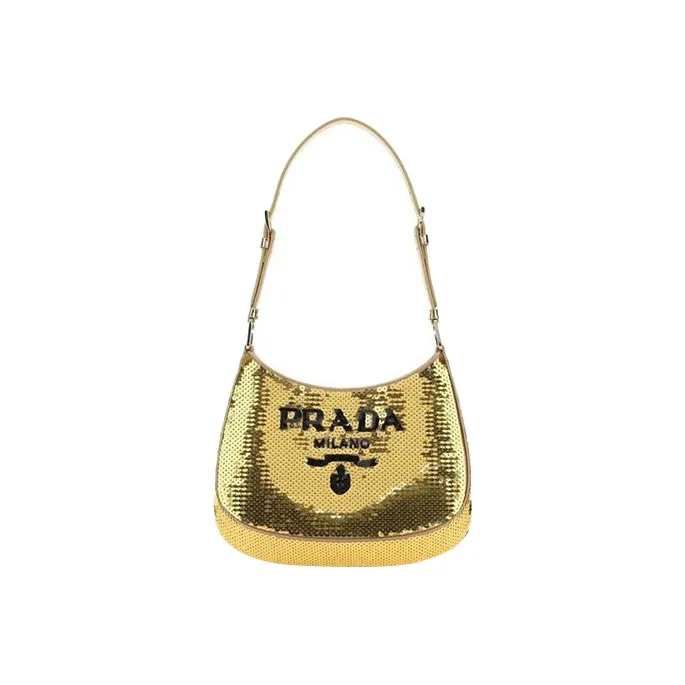 PRADA Fabric Handbag, Shoulder Bag Women's Gold-1