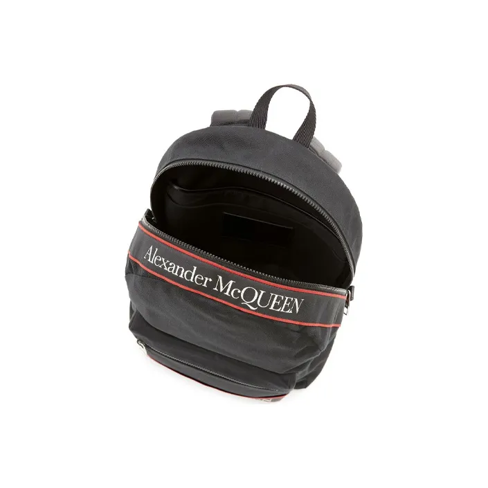 Alexander McQueen Urban Cotton Backpack Crossbody Bag Regular Men's Black-3