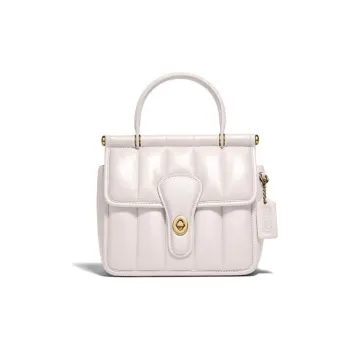 COACH Willis Sheepskin Shoulder Bag Crossbody Bag Handbag Small Size Women's Pink White