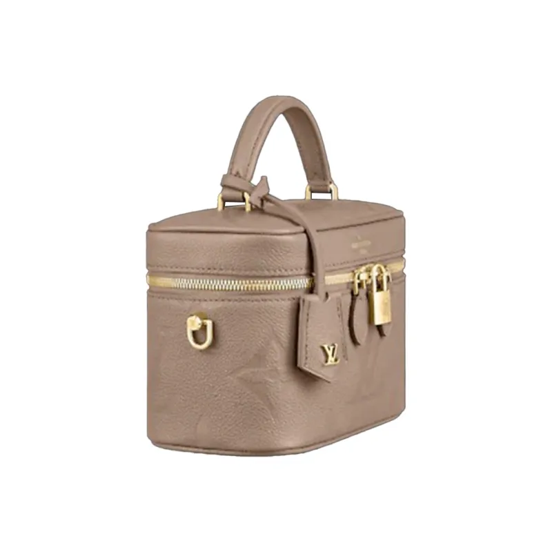 LOUIS VUITTON Vanity Cow Leather Dressing Bag, Makeup Bag, Handbag, Crossbody Bag, Shoulder Bag Women's Flesh-1