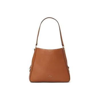 Kate Spade Leila Cow Leather One Shoulder Handbags Medium Size Women's Ginger Cake Yellow