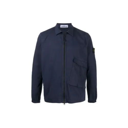 STONE ISLAND Jackets Men Dark Blue