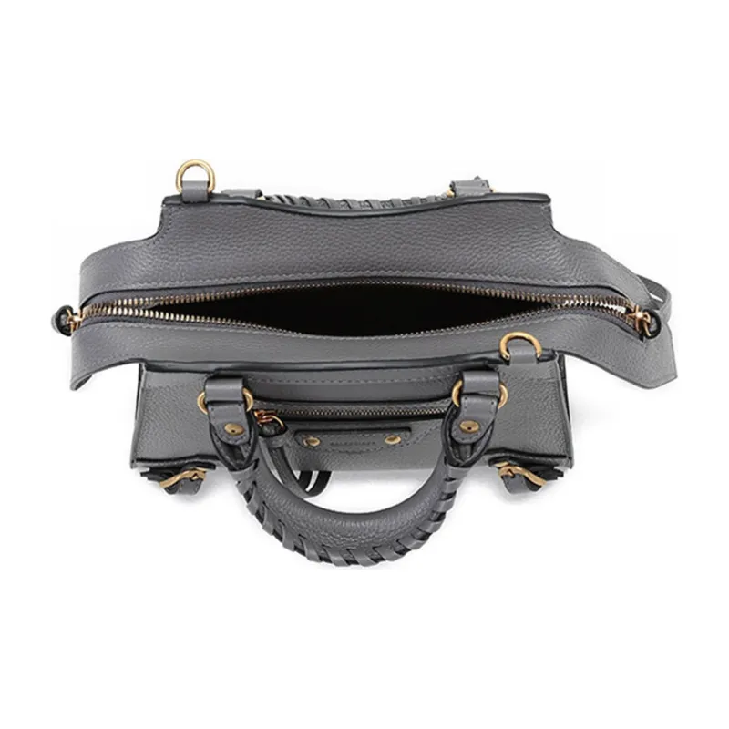 Balenciaga Neo Classic Cow Leather Biker Bag, Portable Crossbody Bag, Shoulder Bag Mini Women's Dark Gray-5