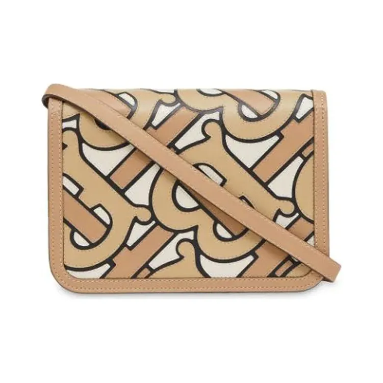 Burberry Crossbody Monogram Leather Bag 'Beige'-1