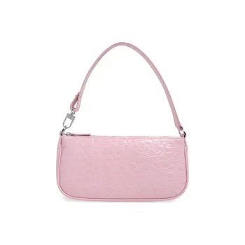 By Far Cow Leather Shoulder Bag Handbag Women's Pink