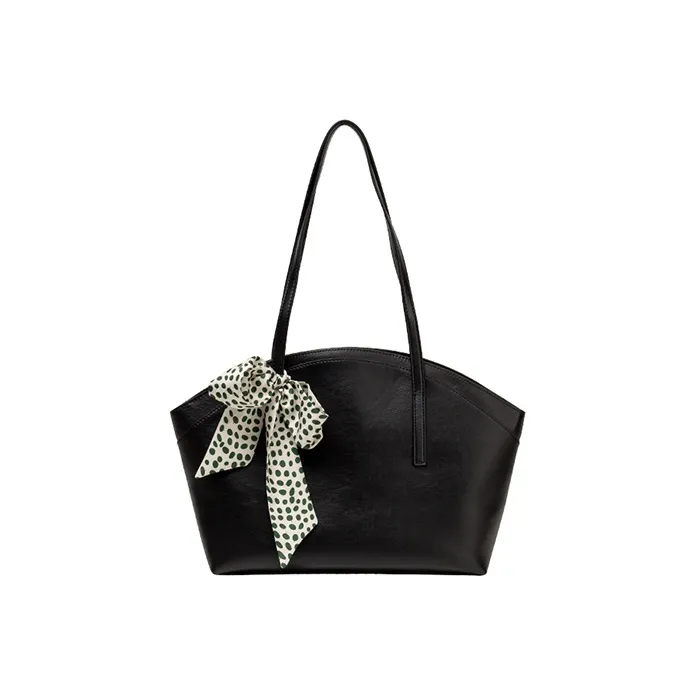 MISS MUSI Cow Leather Handbag Dome Bag Tote Tote Bag Shopping Bag Shoulder Bag Women's Ecru/Milk Tea Gray/Cassava-5