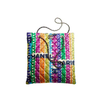CHANEL Nylon Tote Bag, Shopping Bag, Crossbody Bag, Shoulder Bag Women's Rainbow
