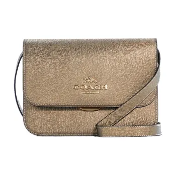 COACH Brynn Leather Shoulder Bag Crossbody Bag Medium Size Women's Gold