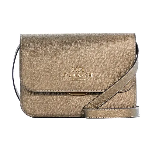 COACH Brynn Leather Shoulder Bag Crossbody Bag Medium Size Women's Gold