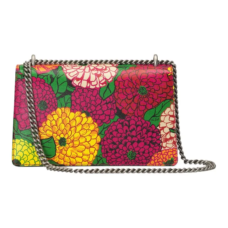 GUCCI Dionysus Suede With Fabric Handbag Shoulder Bag Crossbody Bag Women's Fuchsia/Multicolor-3
