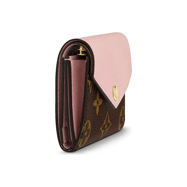 LOUIS VUITTON Wallet Zoe Monogram Rose Ballerine-3